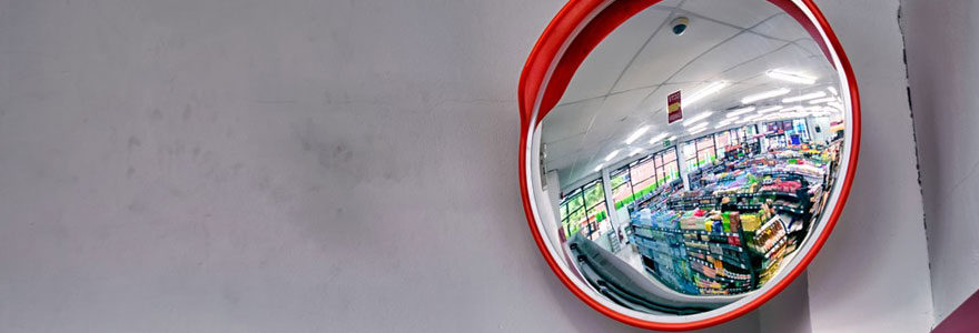 Lot De 2 Miroirs Convexes De Sécurité 30cm - Angle 230°, Fixation Incluse, Pour Magasin, Parking, Couloir